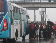 Movilizarse en bus se volvió complicado por la lluvia de este 19 de octubre de 2026.