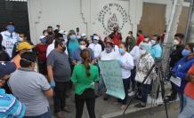 PROTESTA AL PIE DEL MARILLAC