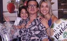 Catherine Velasteguí con su familia.