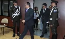 Tribunal. Los jueces Iván Saquicela y Marco Rodríguez.