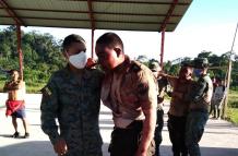 Policías agredidos en Huamboya