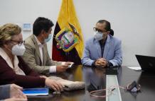 Jorge Yunda se reunió con el ministro de Salud, Mauro Falconí.