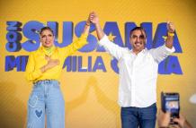 Evento. La prefecta del Guayas, Susana Gonzáles, oficializó el inicio de la campaña electoral con la que apunta a la reelección.