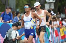 El deportista ecuatoriano Daniel Pintado durante la competencia.