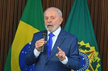 El presidente de Brasil, Luiz Inácio Lula da Silva habla durante una reunión ministerial este jueves en el Palácio del Planalto, en Brasilia (Brasil).
