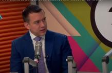 Presidente Daniel Noboa en entrevista.