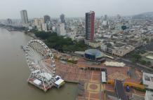 Imagen de archivo de la noria, ubicada en el Malecón Simón Bolívar de Guayaquil.