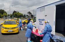 taxistas se toman pruebas PCR