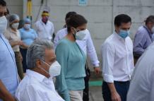 Ministra María Paula Romo y el presidente Lenín Moreno