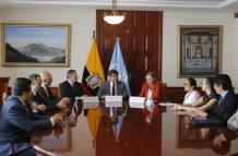 El ministro de Relaciones Exteriores, José Valencia, resaltó que la solidaridad de Ecuador se refleja en “la atención a personas en necesidad de refugio”.