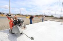En construcción. El viernes de la semana pasada arrancó la construcción de la obra que contempla 10 garitas (casetas de cobro).