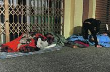 Personas en situación de calle, en Quito.