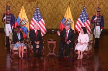 Visita. La llegada del vicepresidente de Estados Unidos, Mike Pence, fue clave para relanzar relaciones con ese país. El presidente Lenín Moreno lo recibió en el Palacio de Carondelet.