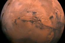 Fotografía cedida por el Servicio Geológico de Estados Unidos (USGS), que muestra el planeta Marte.