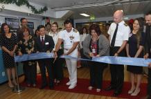 Inauguración. Autoridades portuarias, del Concejo y delegados de la Gobernación participaron de la ceremonia de apertura. (Cristian Vasconez / EXPRESO)