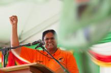 En la imagen, el presidente de Surinam, Chandrikapersad Santokhi.