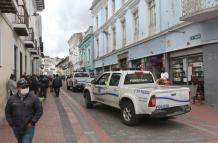 Efectivos policiales llegaron hasta el Centro Histórico.