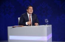 Andrés Arauz en el debate presidencial