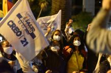 Los simpatizantes de Guillermo Lasso se tomaron las calles de Quito.