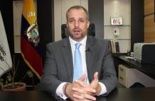Fotografía de archivo fechada el 23 de octubre de 2020 que muestra al ministro de Trabajo de Ecuador Andrés Isch, responsable de la transición al nuevo gobierno en Quito (Ecuador).