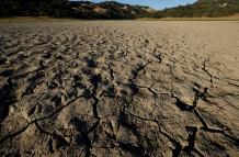 Fotografía del lecho seco del Lago Mendocino, el 22 de junio de 2021, en Ukiah (EE.UU.).