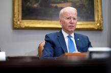 En la imagen, el presidente de EE.UU., Joe Biden, habla durante una reunión en la Casa Blanca, este 12 de julio de 2021, en Washongton.