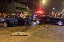 Así quedó el escenario de un choque múltiple en Babahoyo.