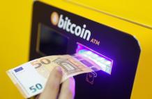 Vista de un cajero de criptomonedas en Madrid