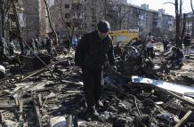 Damage by shelling in