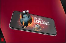 Imagen cedida por Netflix donde se aprecia la portada del videojuego "Exploding Kittens" basado en un juego de cartas muy popular en Estados Unidos, similar al "UNO", que consta de una baraja con imágenes de felinos y en el que sus jugadores deben evitar