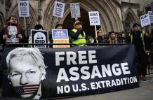 Protesta contra la extradición de Assange en Londres, en foto de archivo