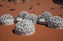 otografía cedida por FanIOT que muestra una recreación virtual de "Solar54", una base científica ubicada en la provincia argentina de La Rioja que simulará las condiciones de vida en Marte.