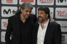 El actor Javier Bardem y el director Fernando León de Aranoa en los premios Platino  2022, en Madrid.