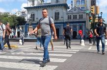 Ciudad. Los manifestantes se han dado cita en varios sectores ubicados en el centro de Guayaquil