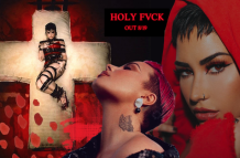 Demi Lovato, collage a propósito de su disco Holy Fvck (agosto 2022)