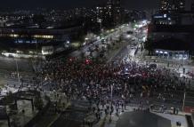 Adherentes de la opción "Rechazo" celebran el resultado del plebiscito constitucional, en Santiago (Chile), este 4 de septiembre de 2022.