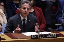 El secretario de Estado de Estados Unidos, Antony Blinken, fue registrado este jueves, 22 de septiembre, al intervenir ante el Consejo de Seguridad de las Naciones Unidas, en la sede de la ONU, en Nueva York (NY, EE.UU.).