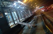 parada metrovia accidente