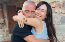 Eros Ramazzotti y su hija Aurora.