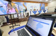 Escenario. Miembros del Consejo Nacional Electoral informaron sobre los resultados que arrojó el reconteo de votos en Guayas.