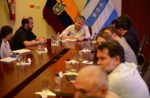 Reunión entre el alcalde Luis Chonillo y Guillermo Lasso