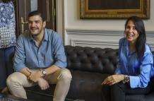 El alcalde Aquiles Álvarez y la candidata a la Presidencia Luisa González