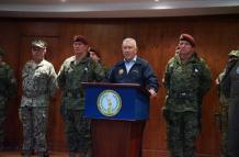 Luis Lara, ministro de Defensa, dio a conocer las acciones implementadas por las Fuerzas Armadas.
