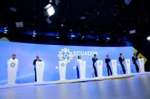 Encuentro. El debate electoral entre los siete presidenciables se desarrolló en las instalaciones de Ecuador TV, en la ciudad de Quito.