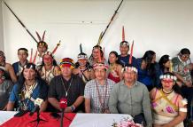 Dirigentes del pueblo ancestral Waorani