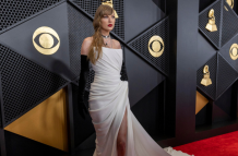 Taylor Swift en los premios Grammy este 4 de febrero de 2024 en Los Angeles, California.