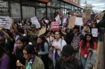 Cientos de mujeres se dieron cita a la marcha.
