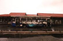 Así quedó la unidad que se quemó la tarde del pasado 18 de marzo, en Guayaquil.