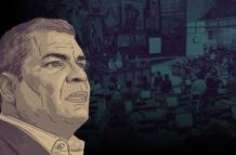 El expresidente Rafael Correa señaló al hombre del maletín como el posible causante de las renuncias a la bancada de la RC5.