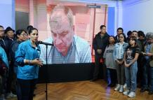 Luisa González, en Quito, y Rafael Correa, a través de una videollamada, hablaron sobre los resultados preliminares de la consulta.